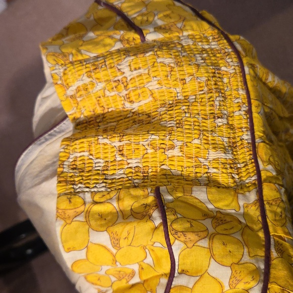 Yellow Lemon Halter Dress WITH POCKETS Size 6 - Picture 4 of 7